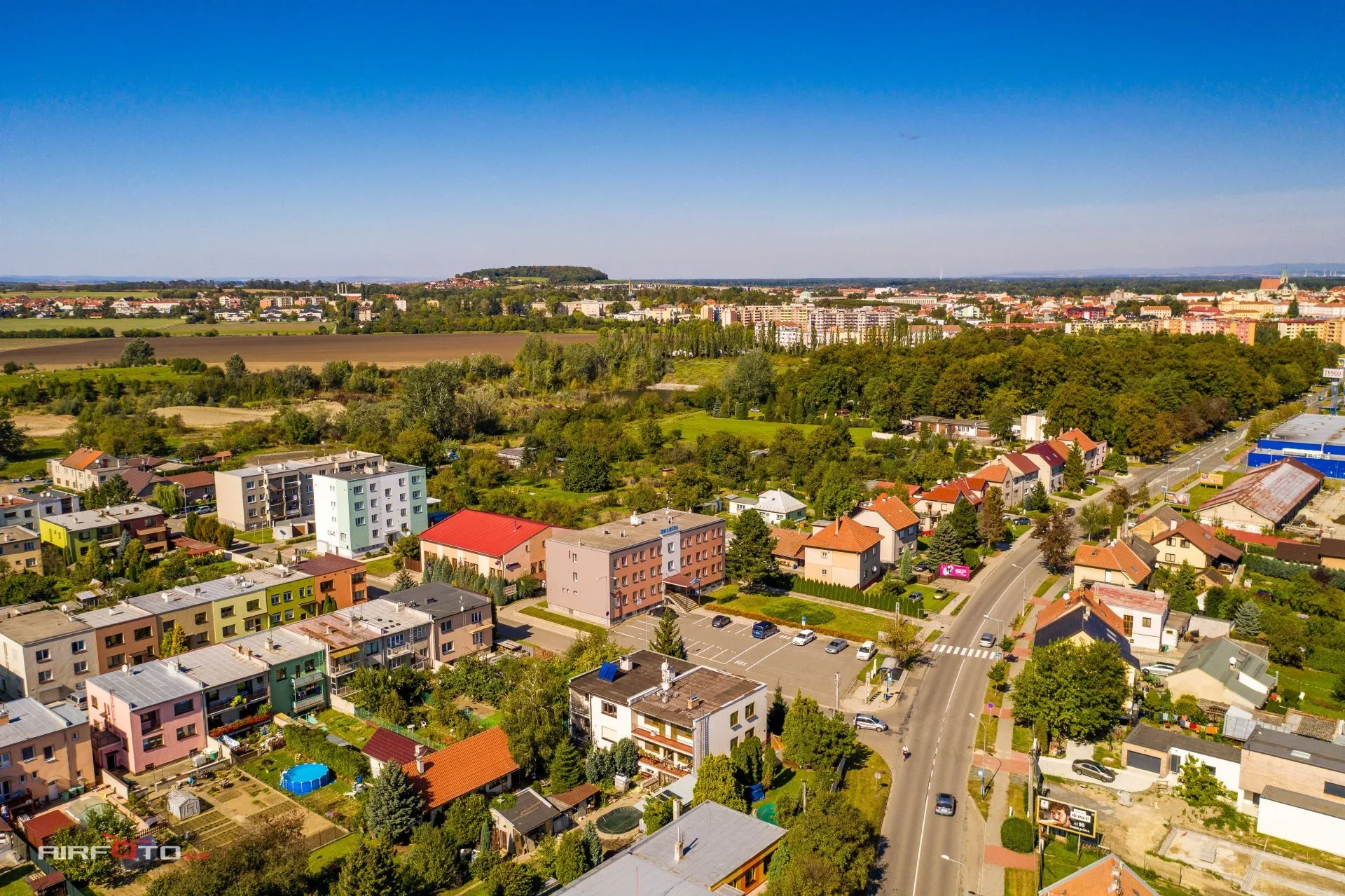 Hotel Hvězda — letecký pohled